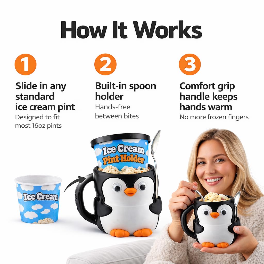 Reusable insulated sleeve protects hands while enjoying ice cream