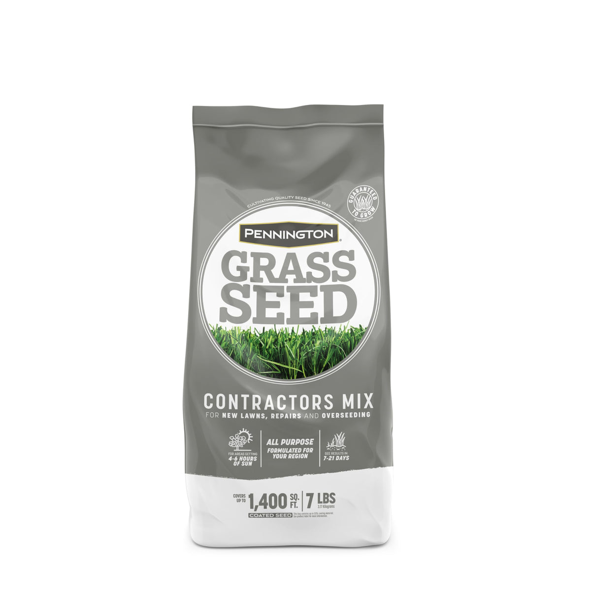 Pennington Contractors Central Grass Seed Mix bag label