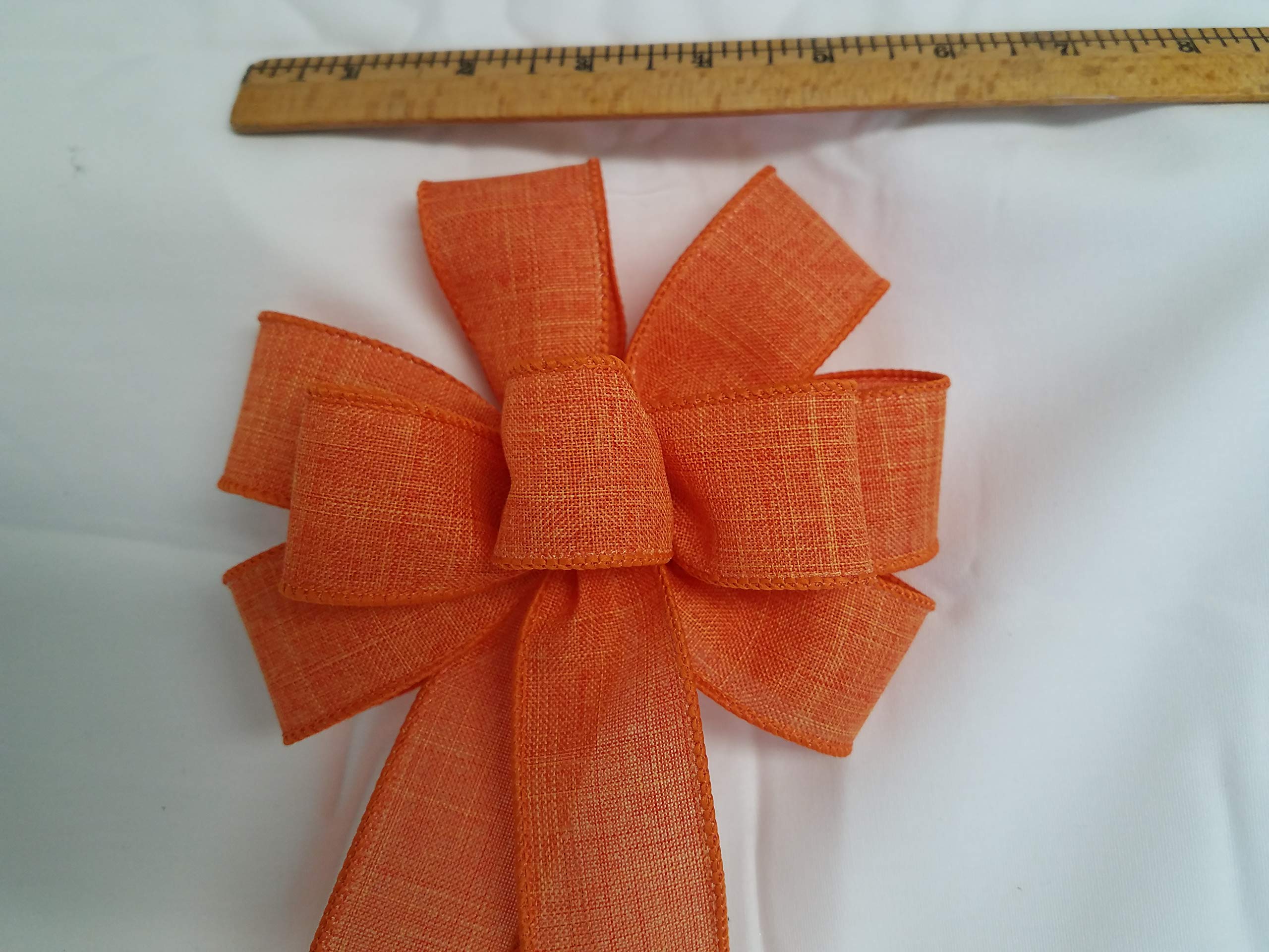 Pennsylvania handmade wreath bow linen wired ribbon