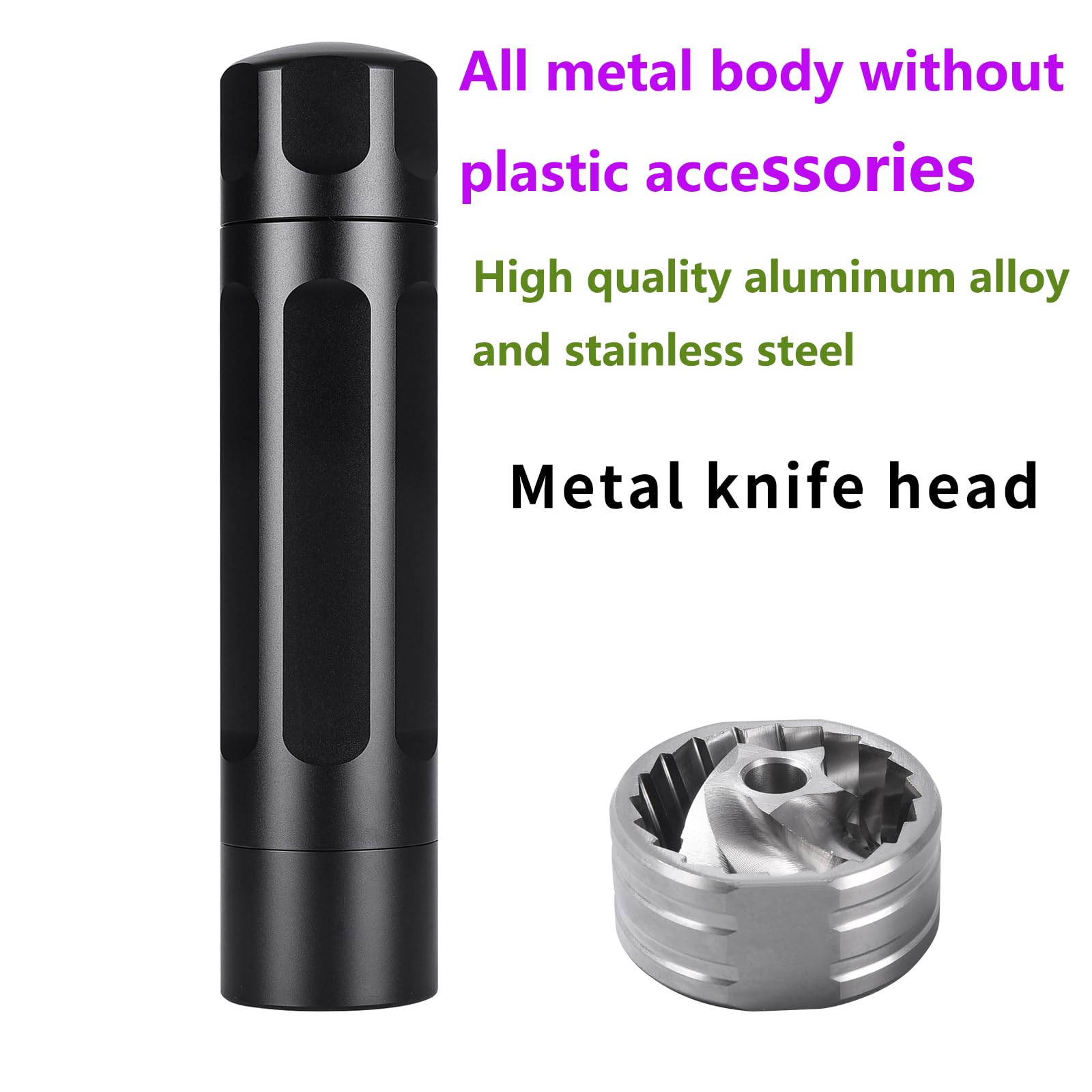 Pepper grinder with loading funnel for easy refills