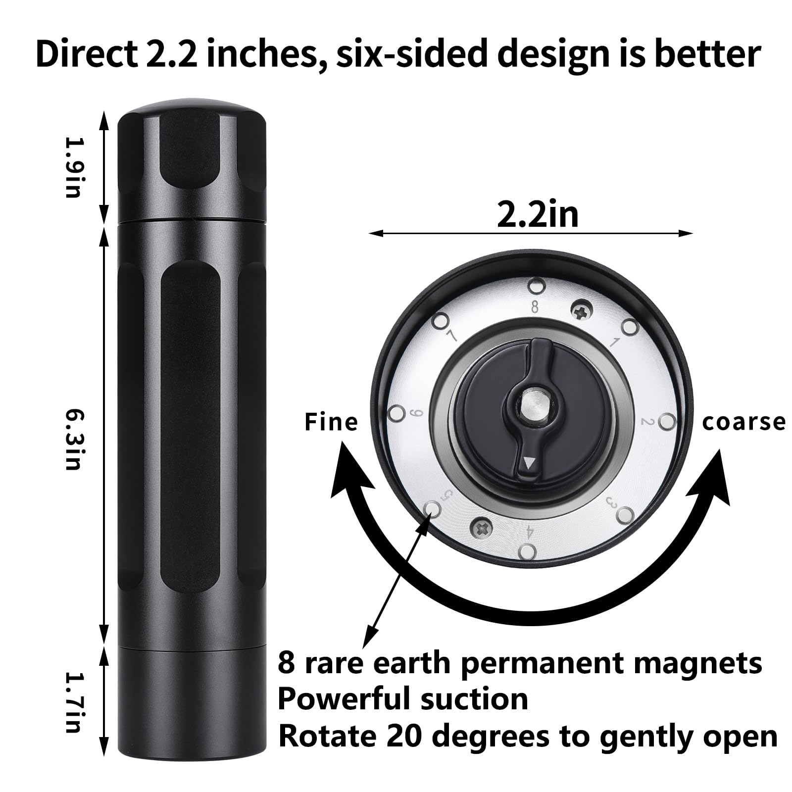 Professional grade heavy duty pepper grinder with metal body