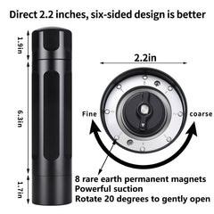 Professional grade heavy duty pepper grinder with metal body