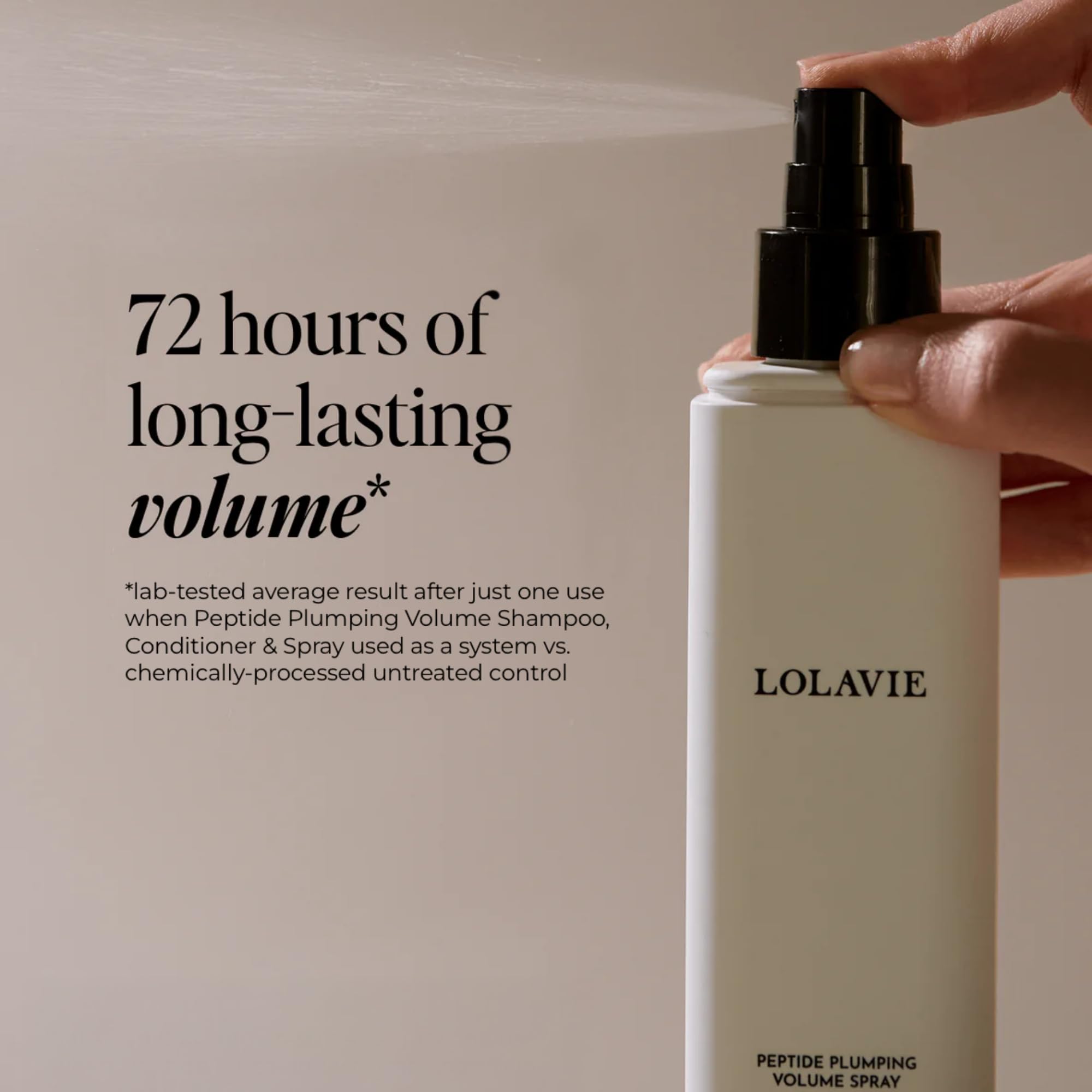 Peptide plumping volume spray bottle 5 oz label image
