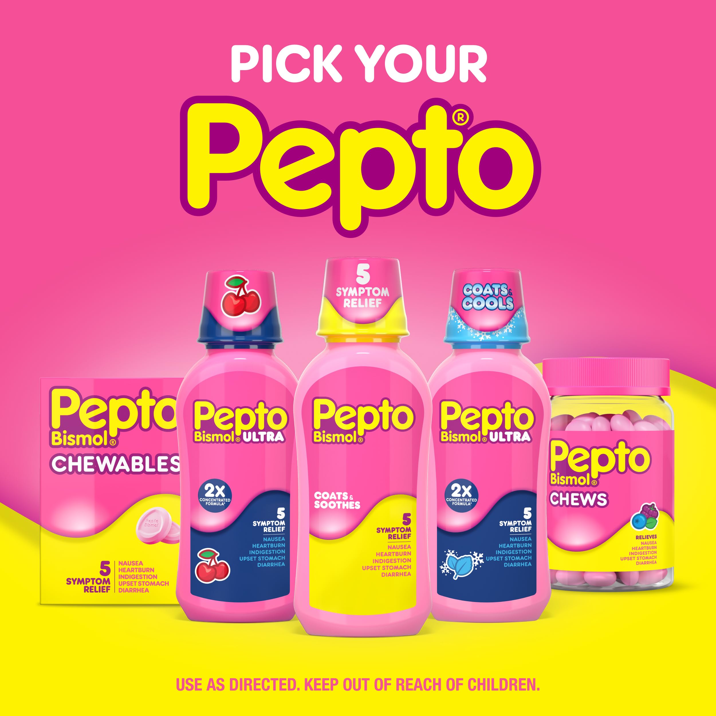 Pepto Bismol adults chewable tablets box