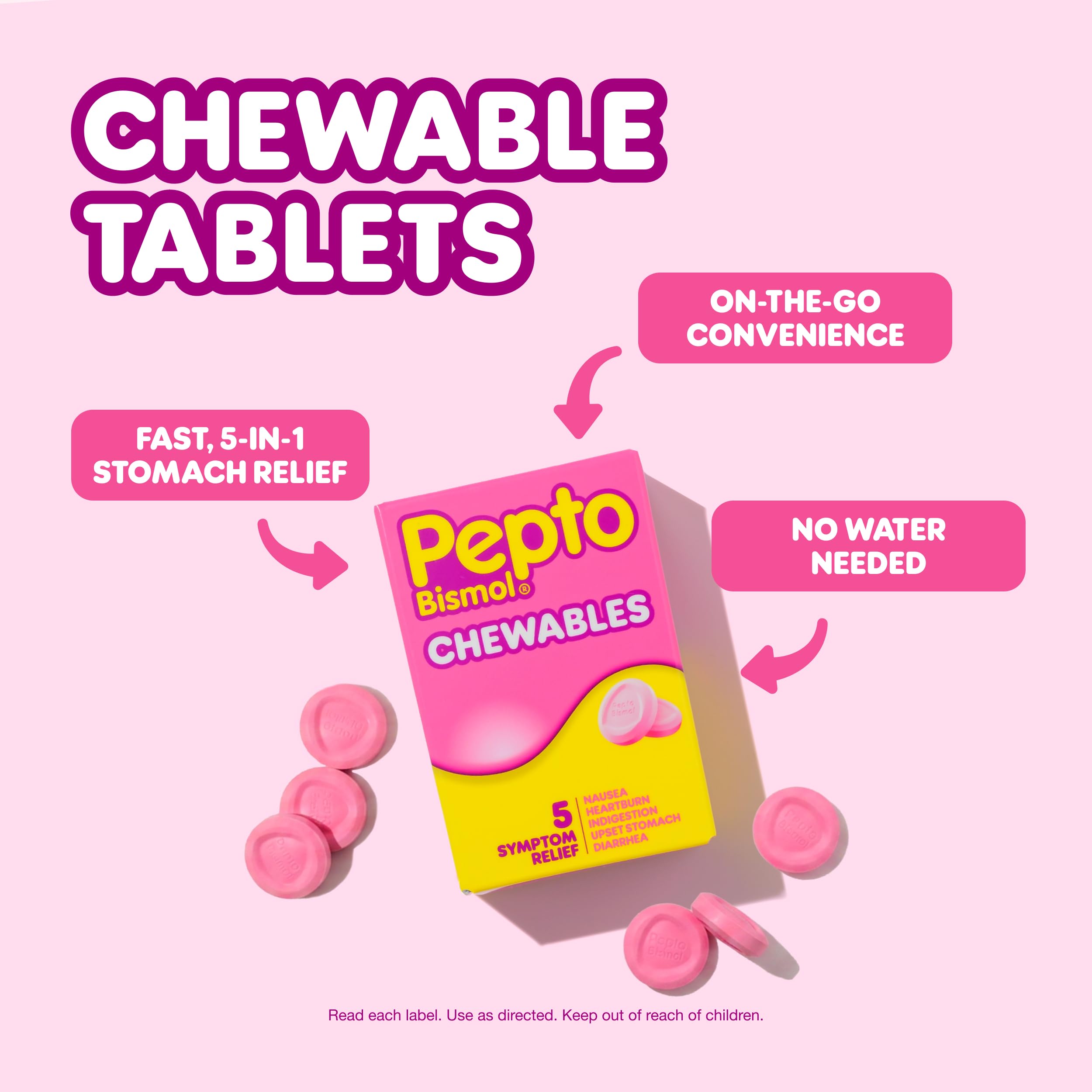 Pepto Bismol heartburn relief chewable tablet