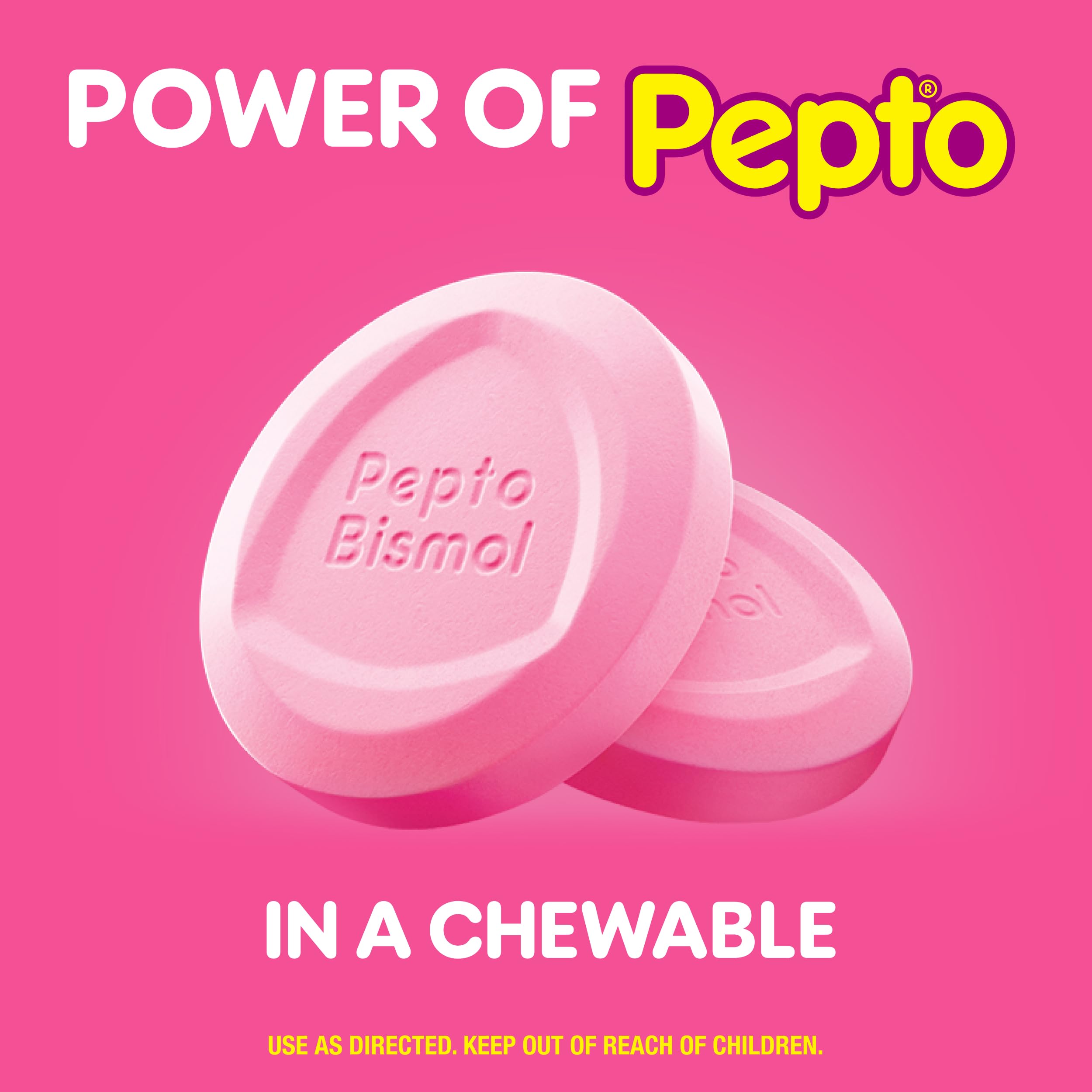 Pepto Bismol mint chews packaging