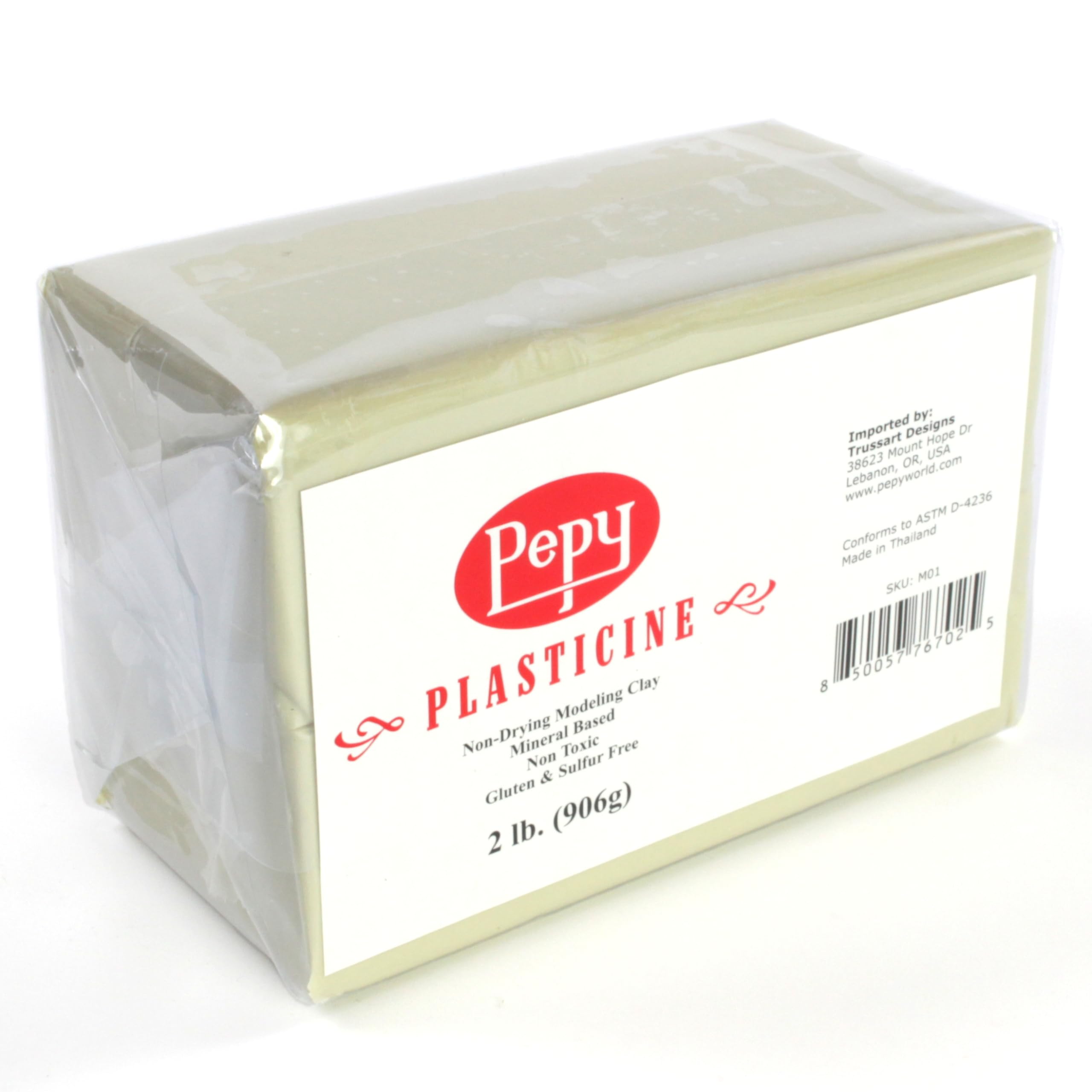 Pepy plasticine modeling clay cream 2lb bar
