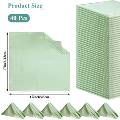 Sage green satin napkins 17 x 17 inches