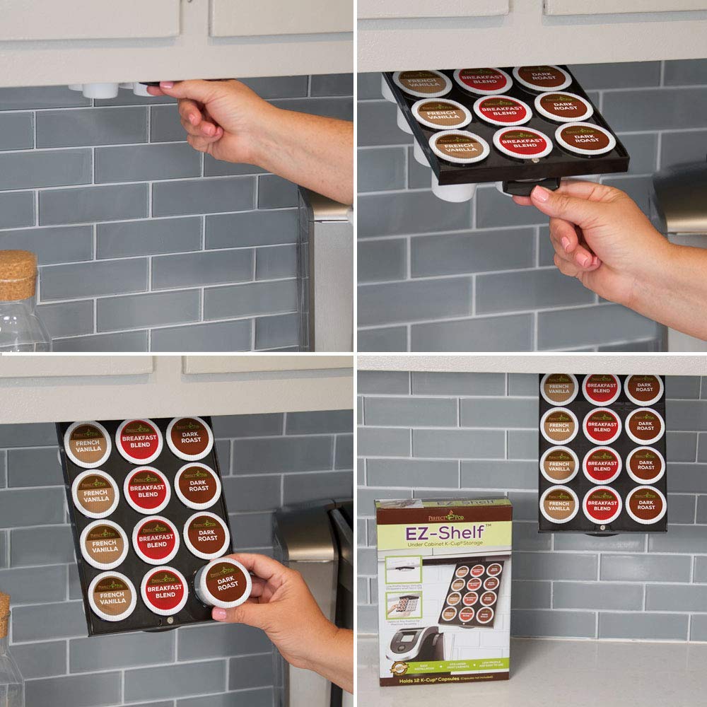 One-handed K Cup drawer operation with angled locking mechanism image