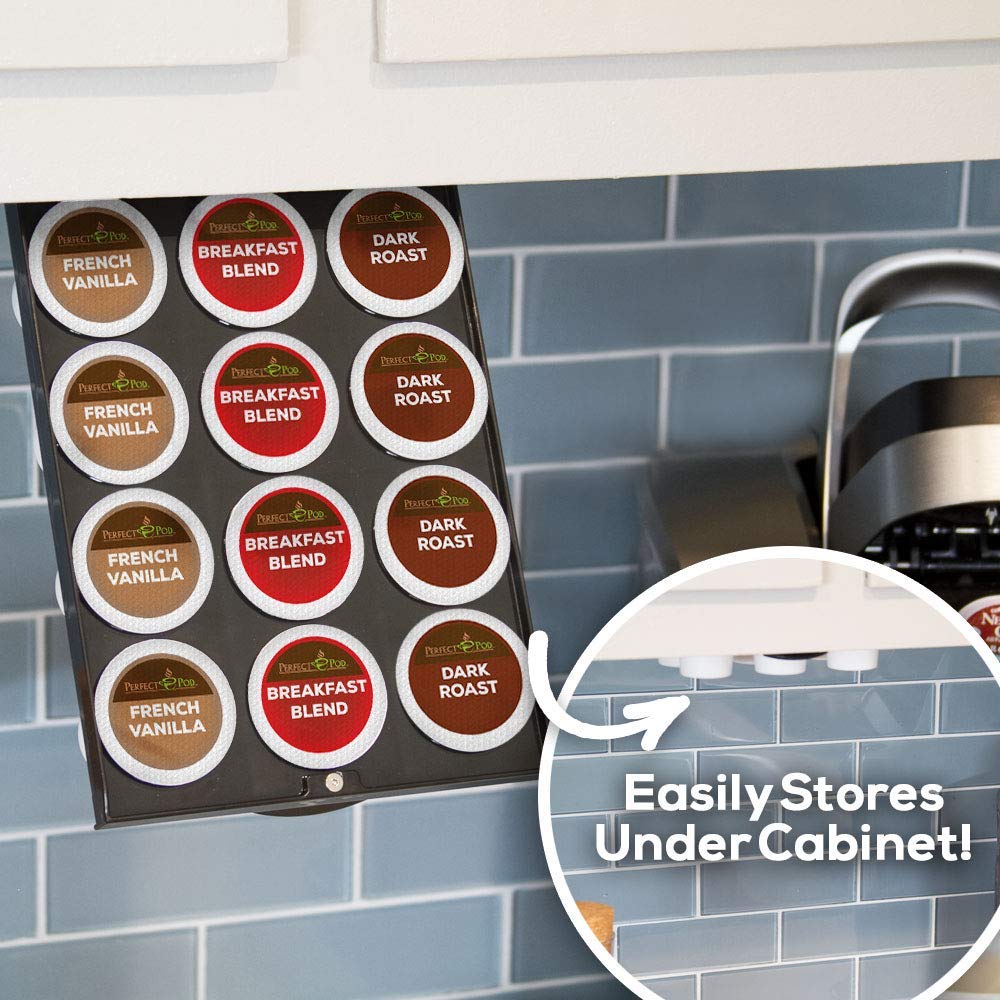 Narrow K Cup storage design fits between appliances image