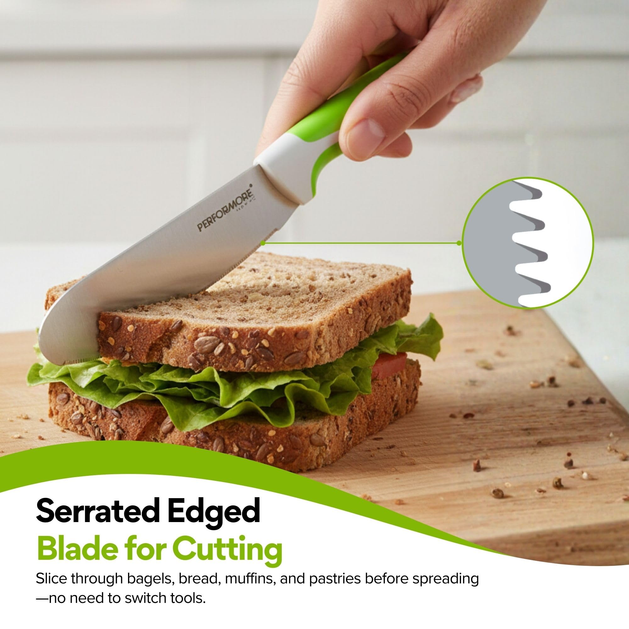 4 inch blade wide 1.5 inch for spreading and slicing