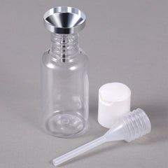 silver metal funnels for filling small containers