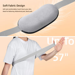 Soft fabric and adjustable belt on heating pad