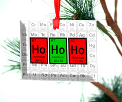 Holmium symbol Ho ornament with 4 inch tall glass design