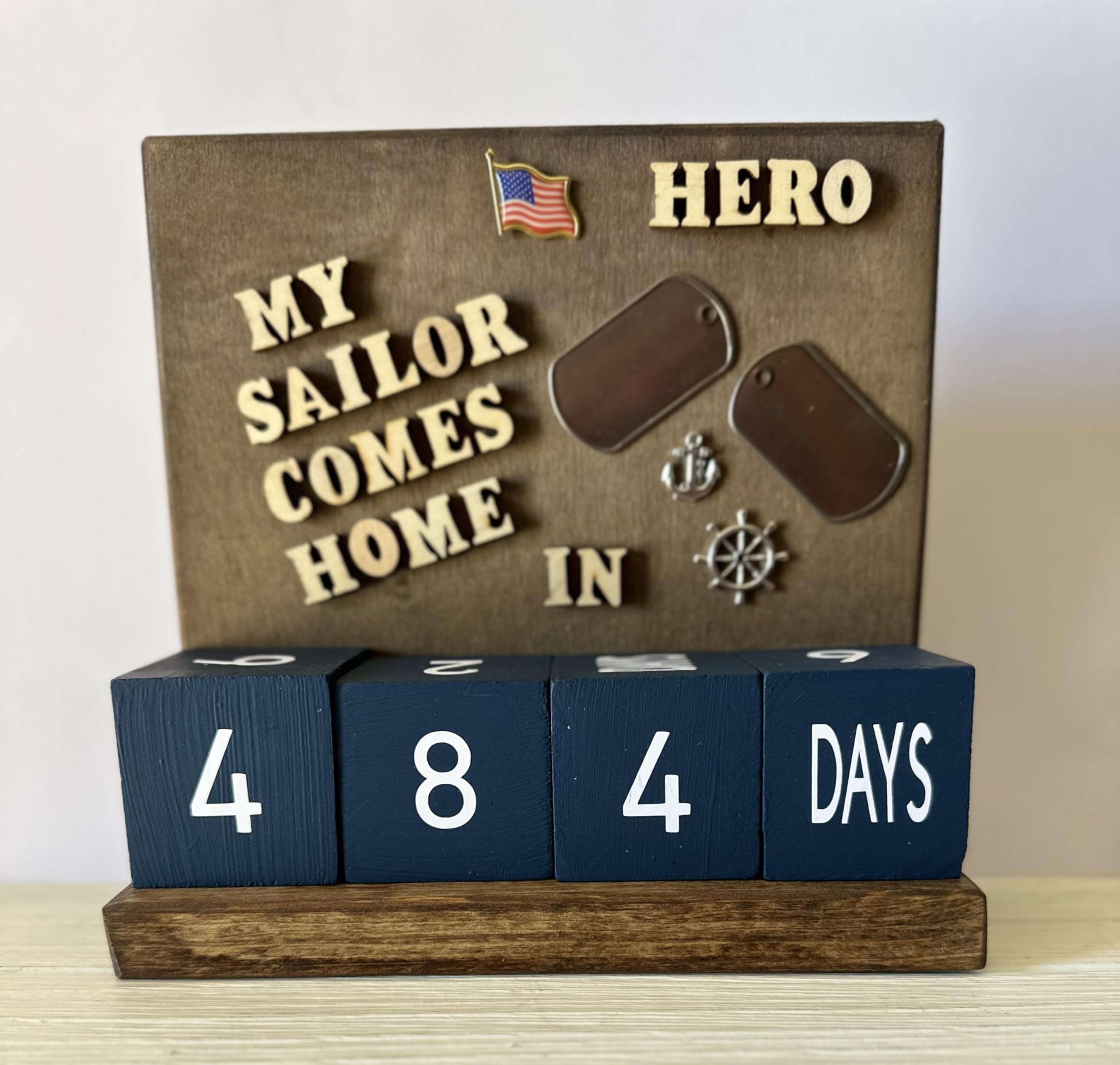 Deployment countdown calendar used as homecoming decor for families