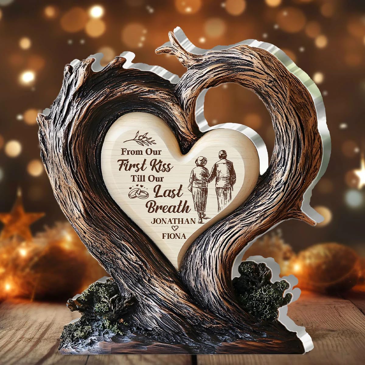 Customizable names on personalized acrylic plaque