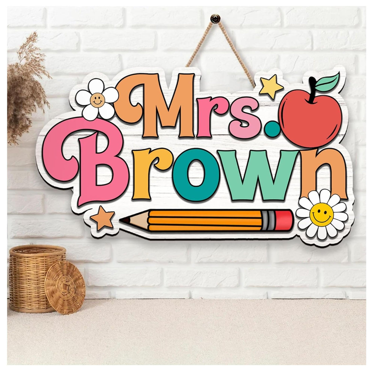 Personalized 3D Teacher Door Hanger product image