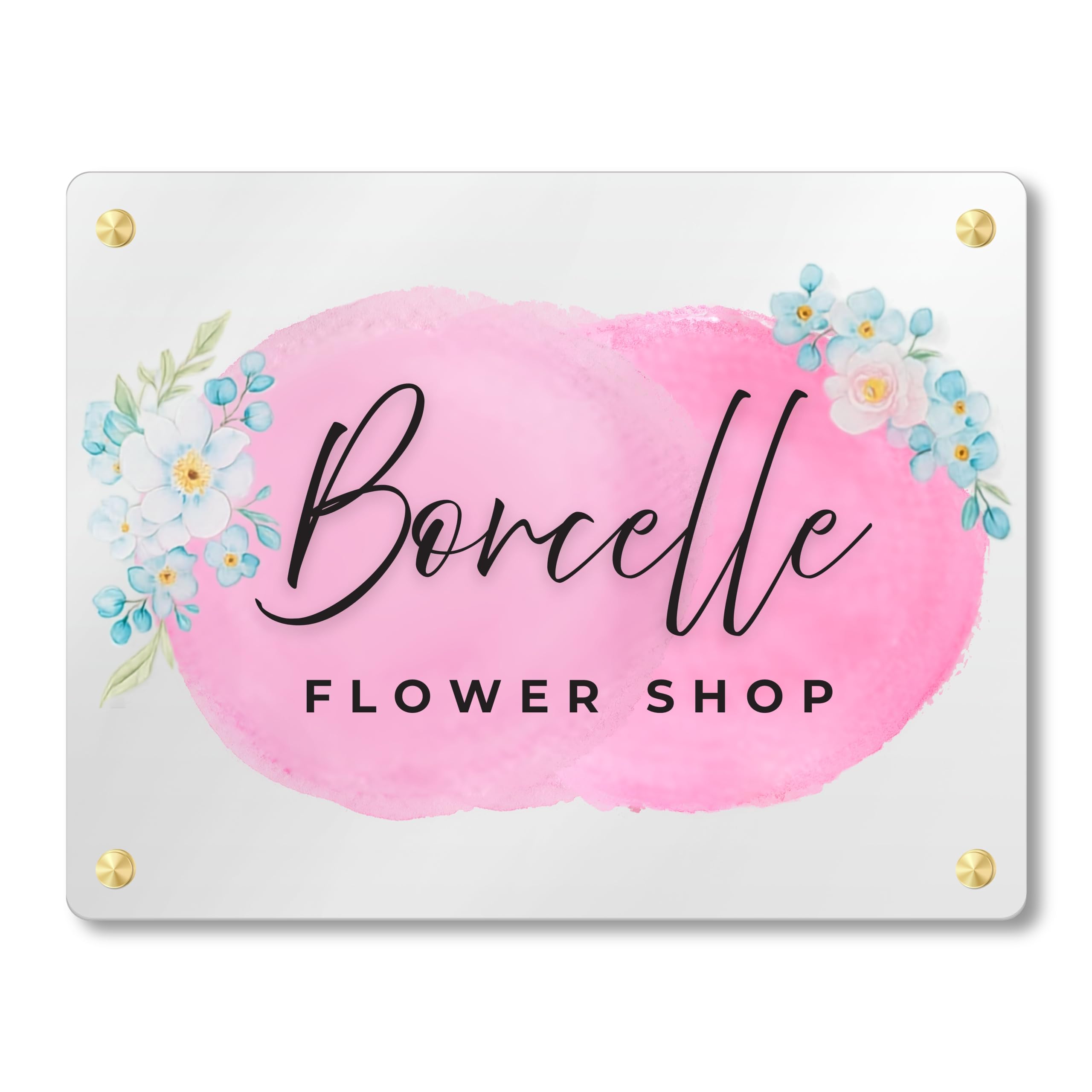 Package label for a Personalized Acrylic Logo Sign product