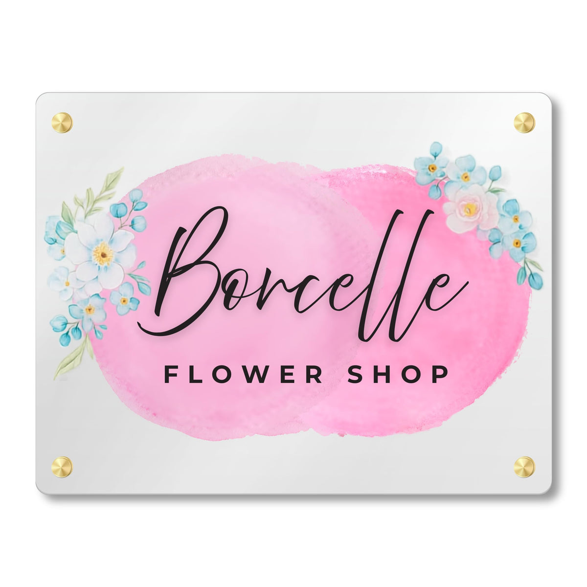Package label for a Personalized Acrylic Logo Sign product