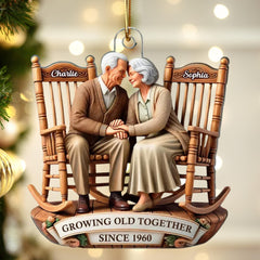Personalized acrylic ornament with names and dates option