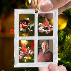 I Am Always with You Cardinal Window 3.54 inch size ornament