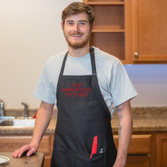 Personalized apron for men and women with embroidery detail
