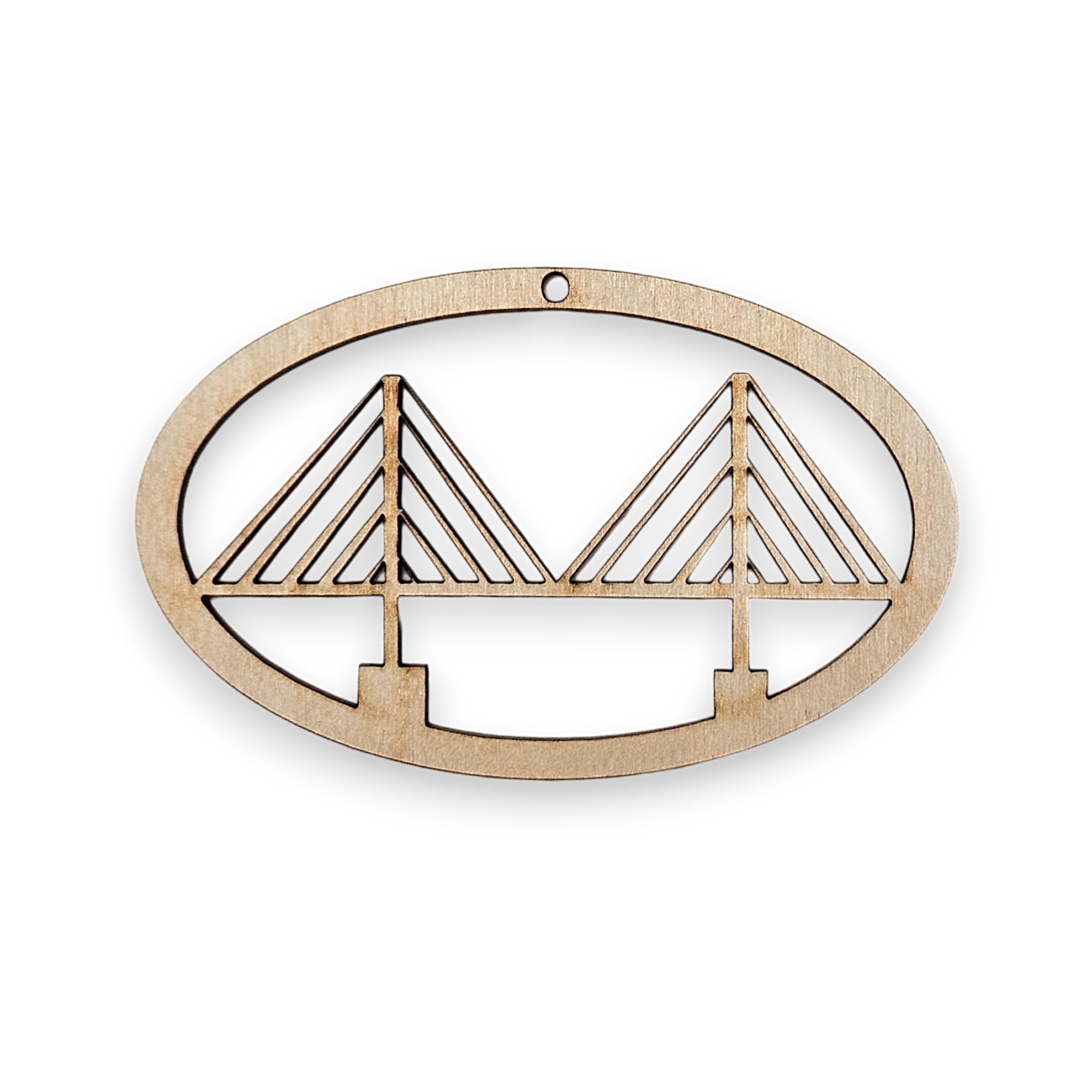 Personalized Bridge Ornament featuring Cooper River Bridge outline
