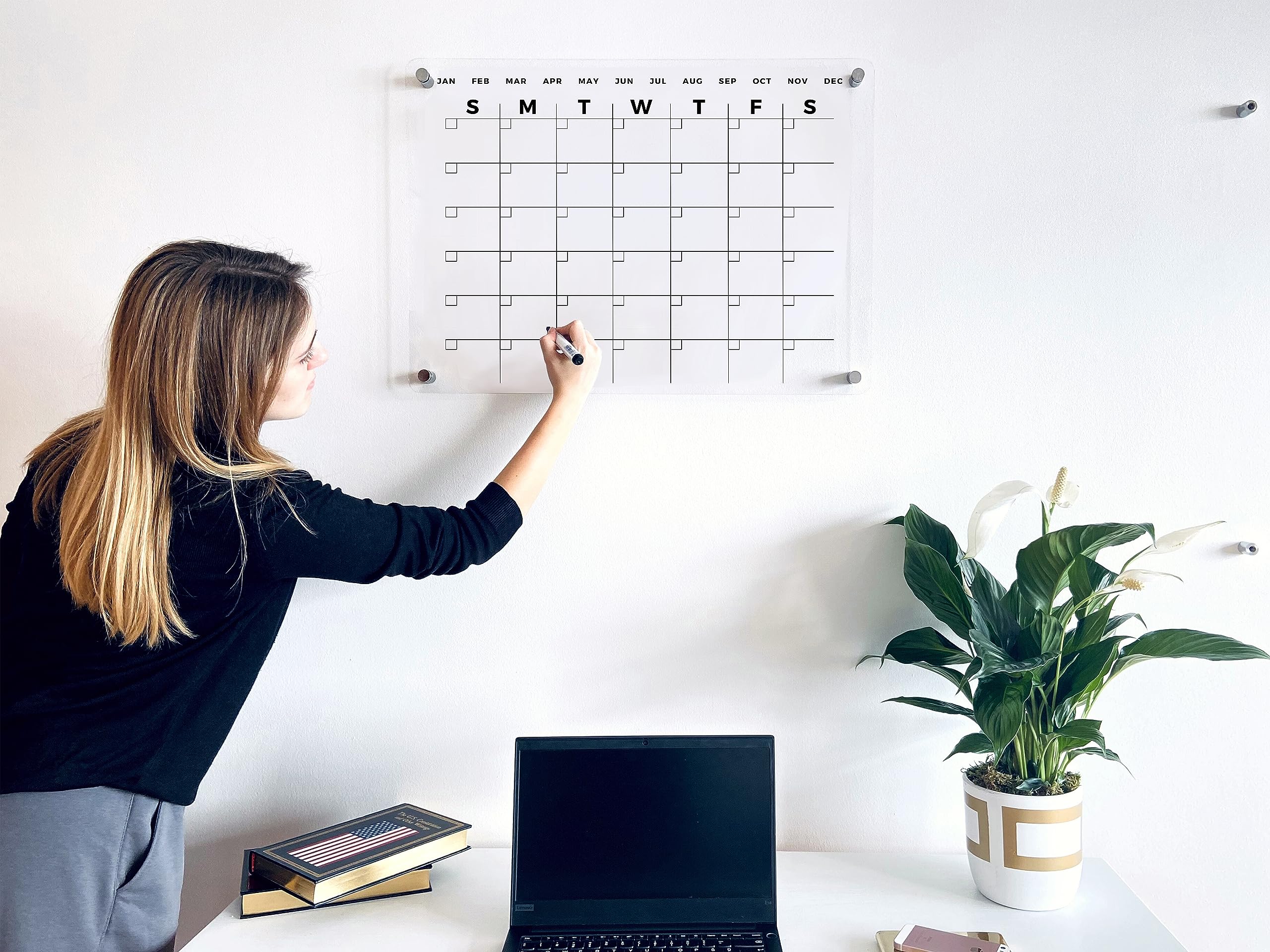 Personalized Calendar 2026 customization options on acrylic