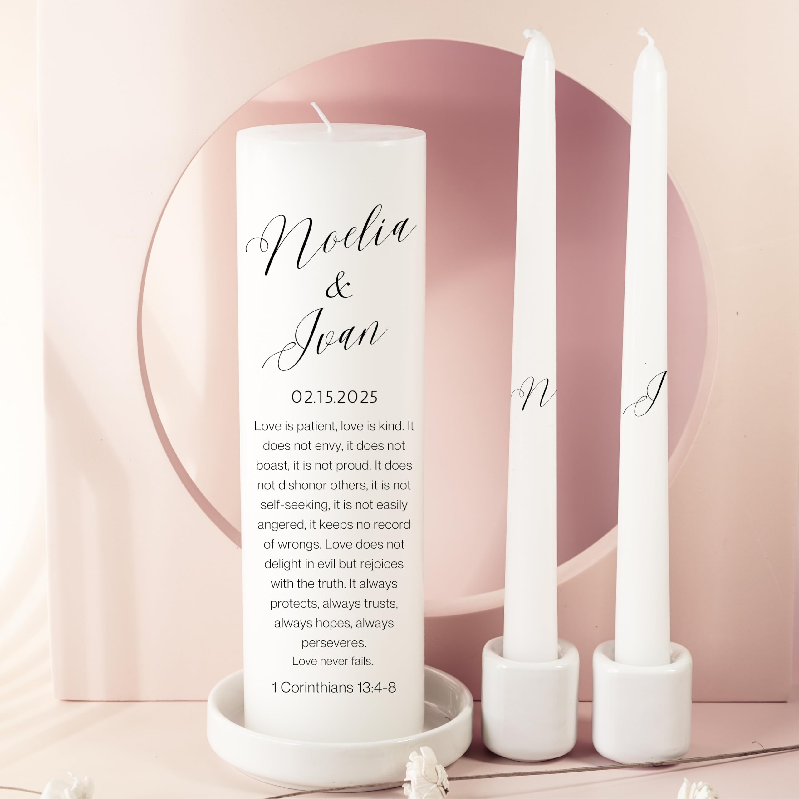 Personalized candle design transferred to candles