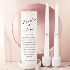 Personalized candle design transferred to candles