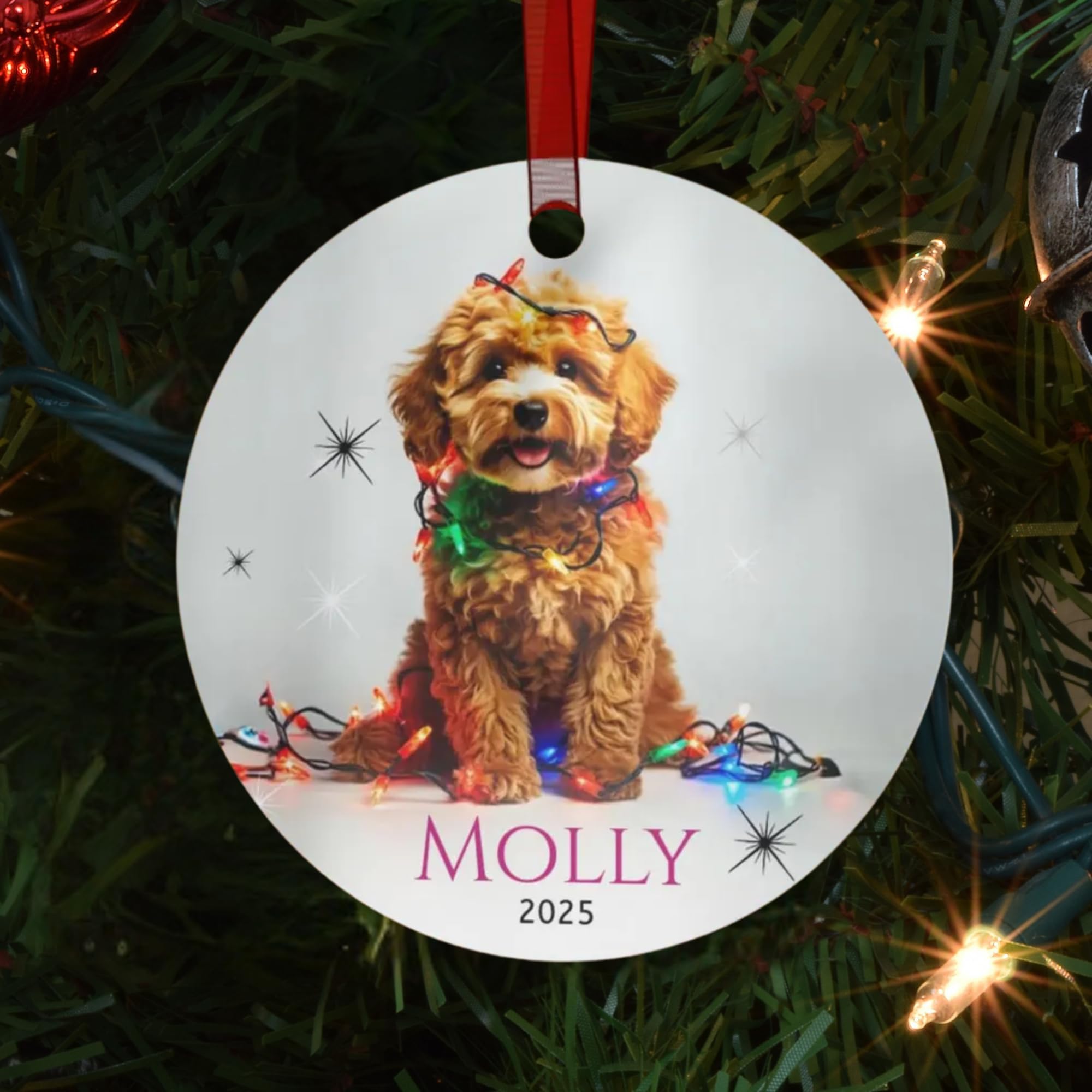 Personalized Cavapoo ceramic ornament