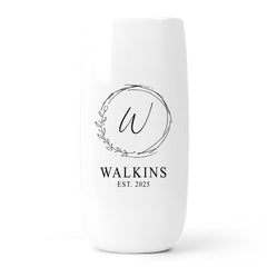 Personalized Ceramic Vase front design on one side