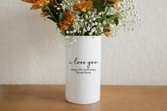 Large vase square design option for couple gifts