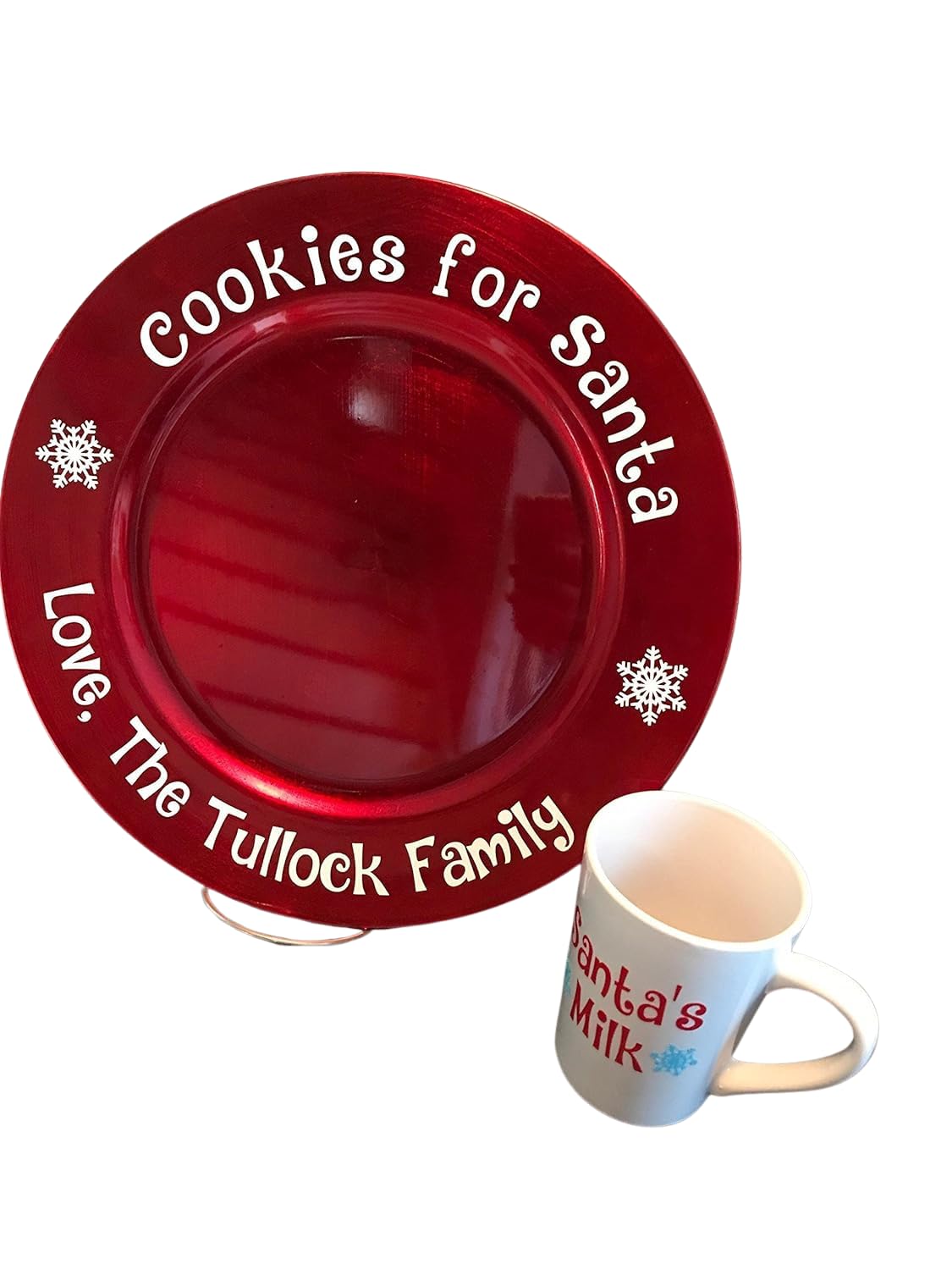 Plate from Personalized Cookies For Santa Plate and Mug Set