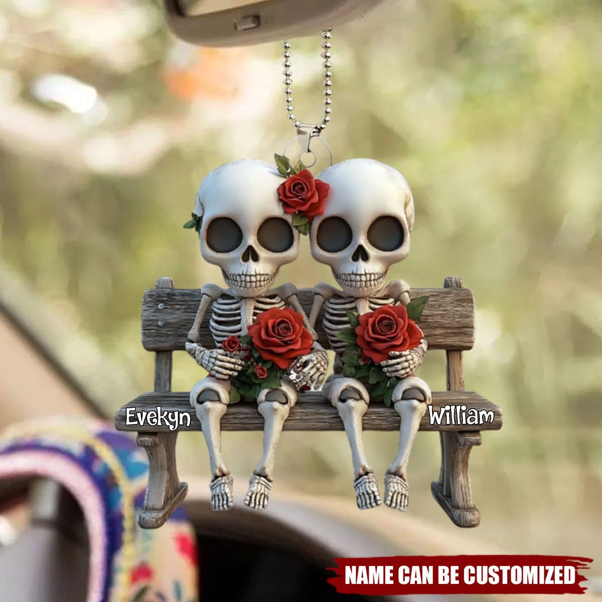 Personalized couple car ornament acrylic