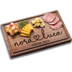 Personalized Cutting Board Wedding Gift engraving with names