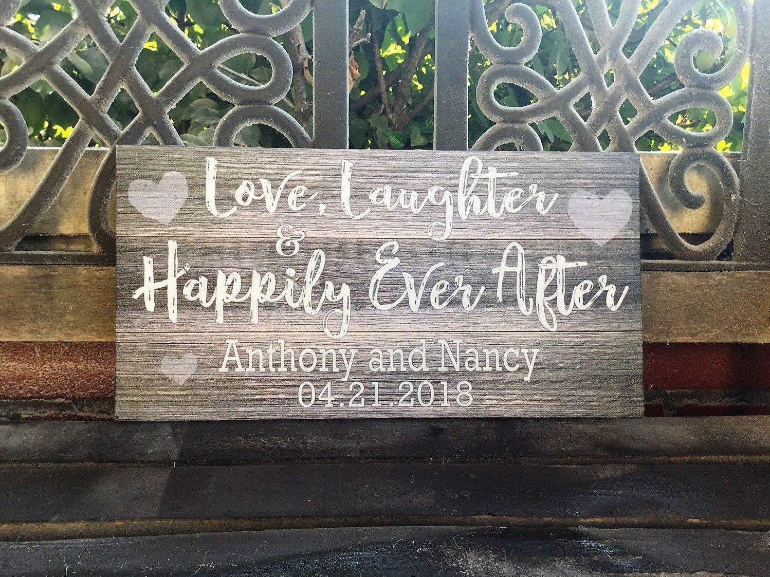 Personalized wedding date sign by Davaahs