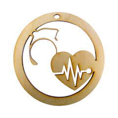 Personalized Dispatcher Ornament in natural wood engraving