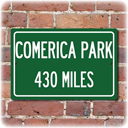 Comerica Park highway distance sign replica aluminum UV resistant
