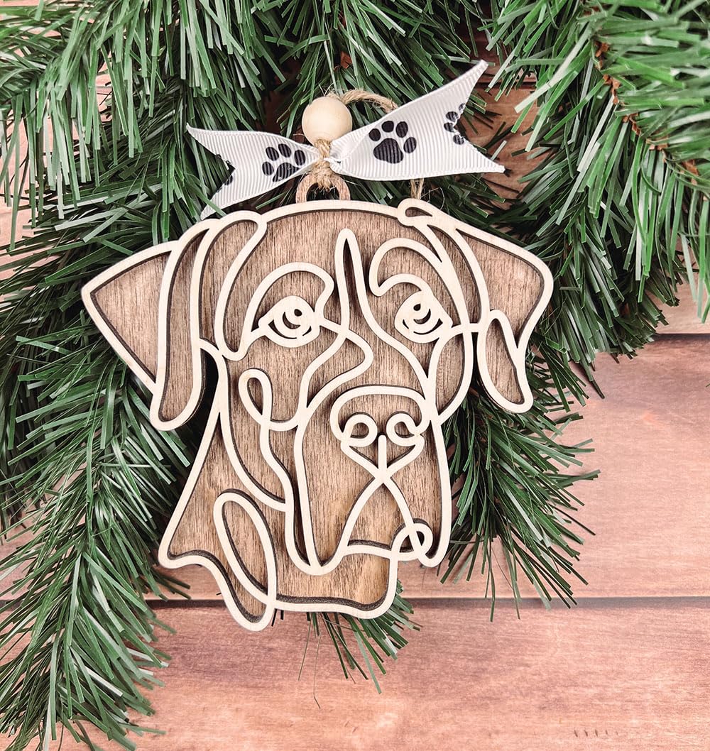 Custom dog lover ornament with Great Dane design