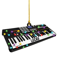 Personalized electric keyboard ornament front view