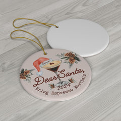 Personalized Espresso Martininis Ornament ceramic