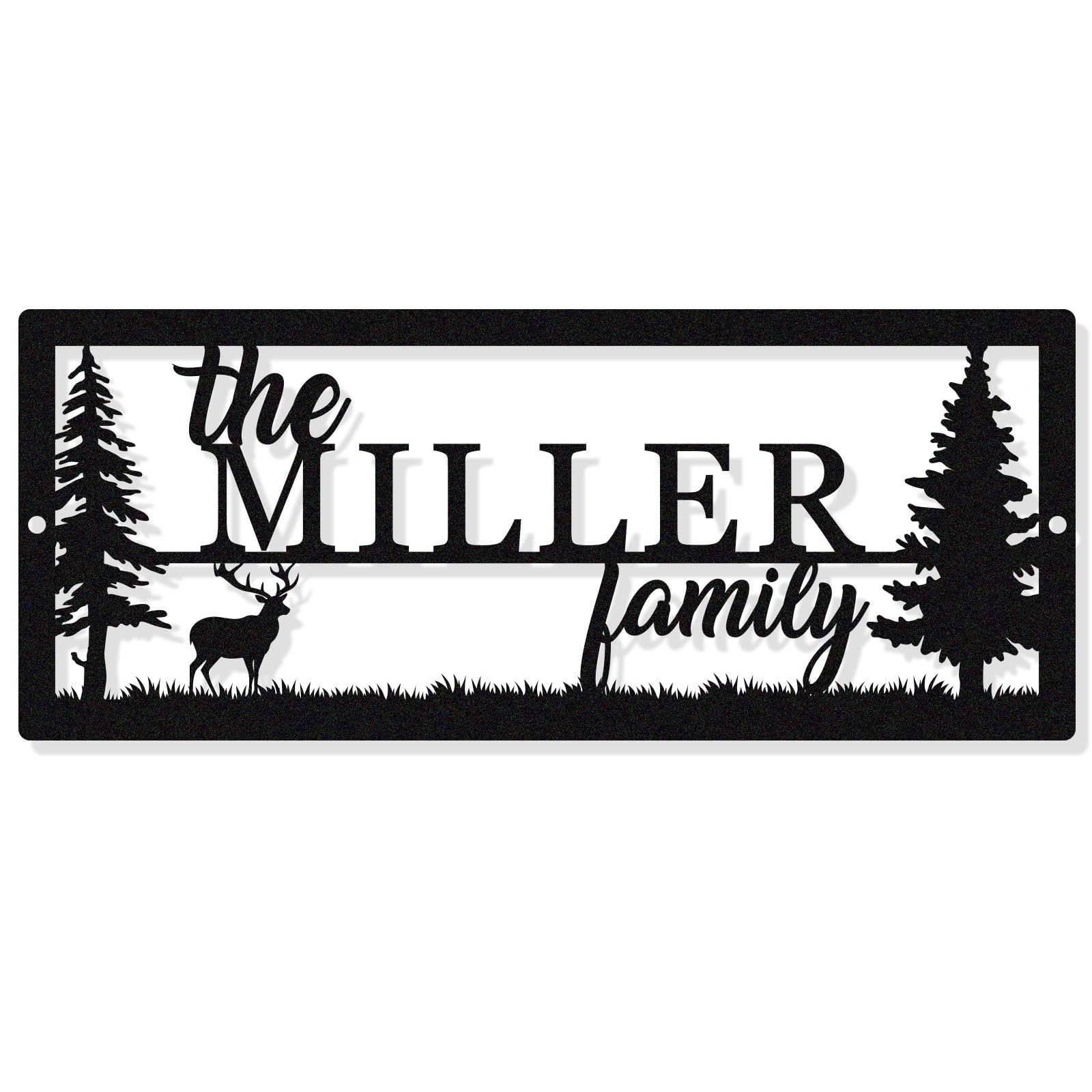 Personalized Family Name Sign wall display