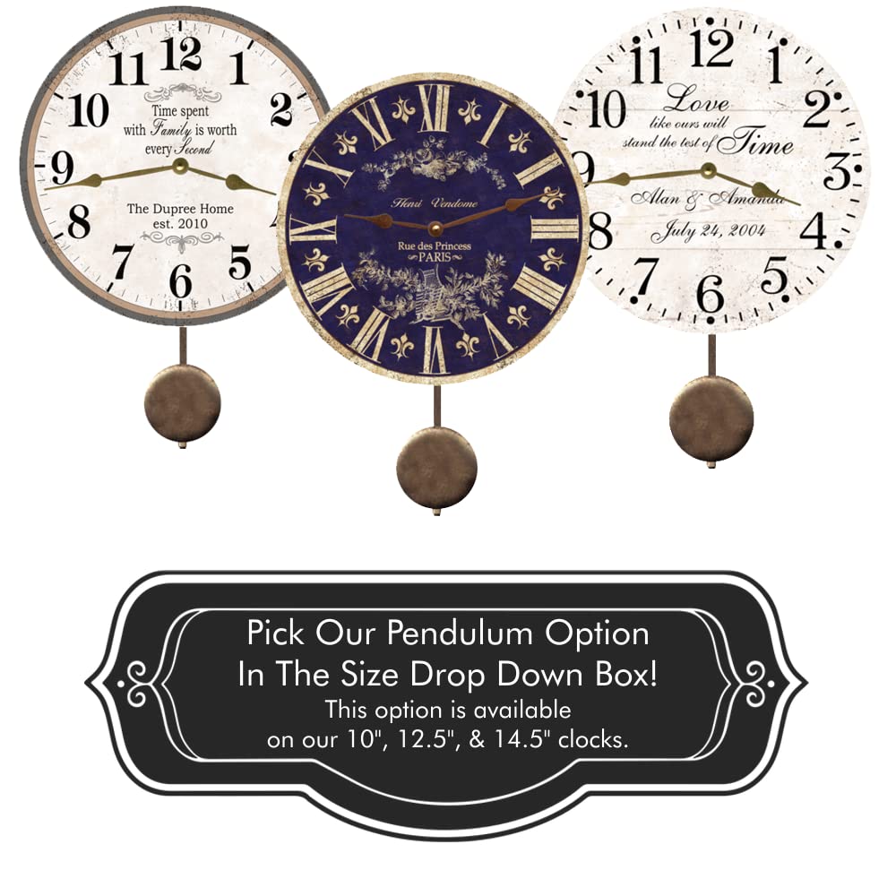 Customize Now box reference for Personalized Five O'Clock Beach Clock