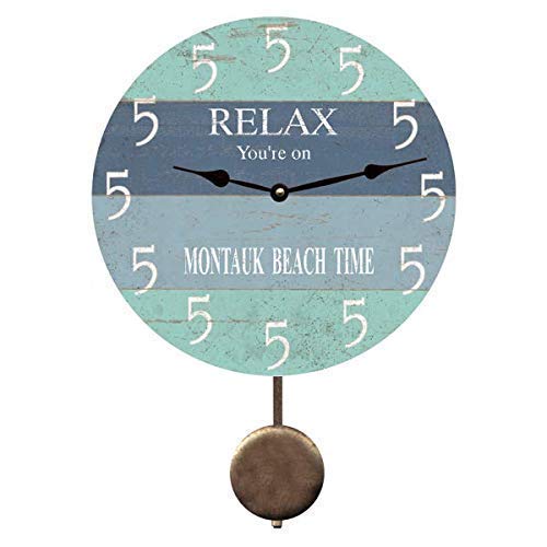 Size and clock hand color customization options for Personalized Five O'Clock Beach Clock