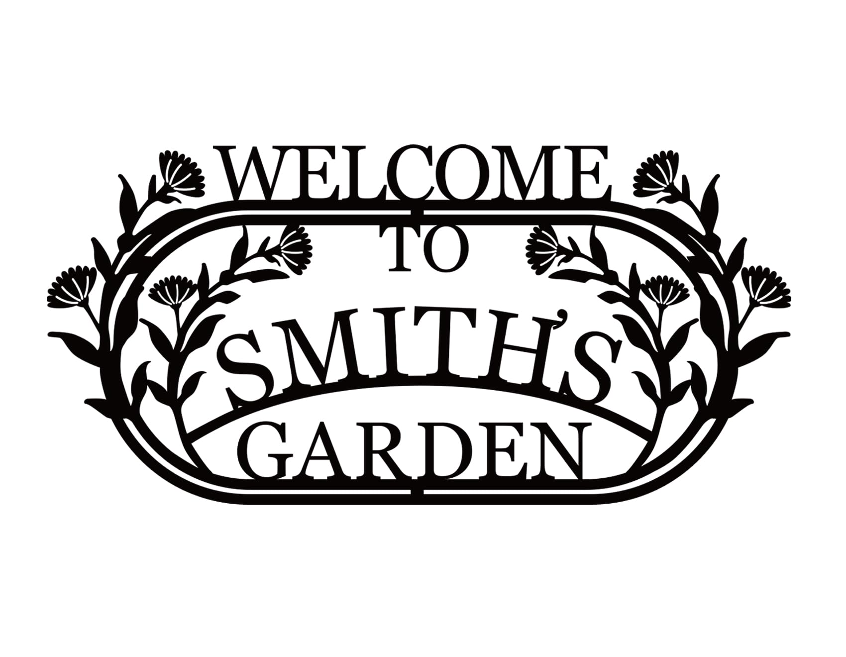 Personalized garden signs for outdoor decor hanging plaque