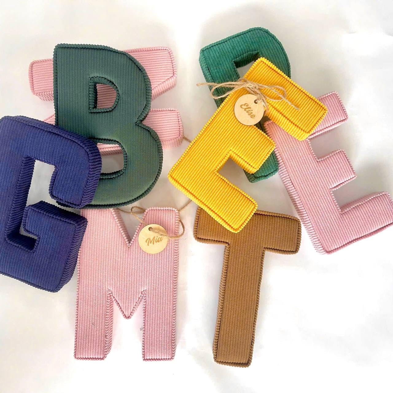 Personalized gift letters corduroy set