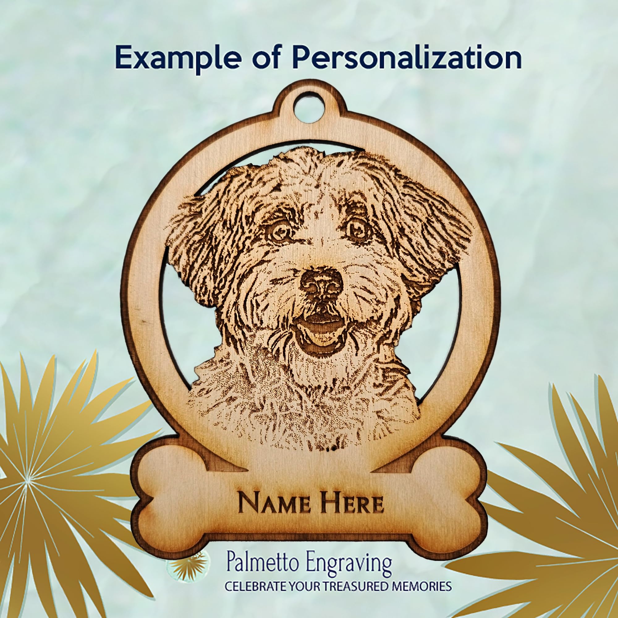 Personalized havanese ornament ready to hang pre-strung