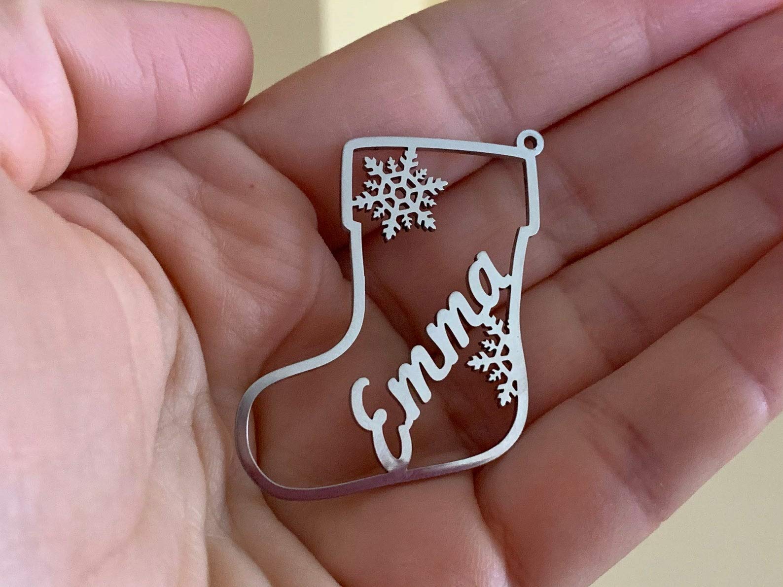 personalized holiday tree decoration with custom name