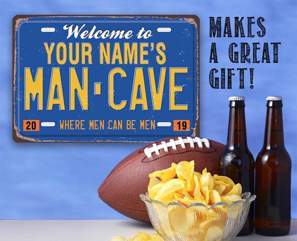 Personalized Man Cave License Plate sign